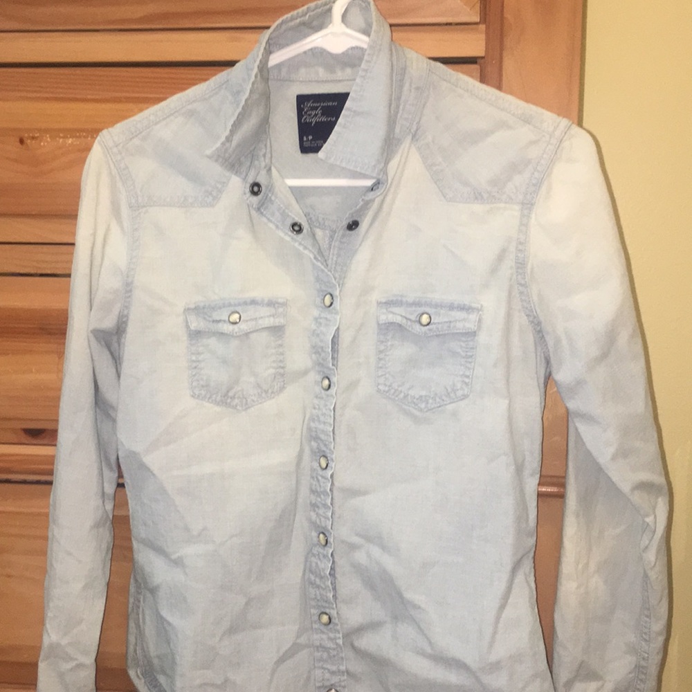 Jean button up shirt